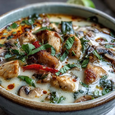 Thai Chicken Coconut Curry Soup