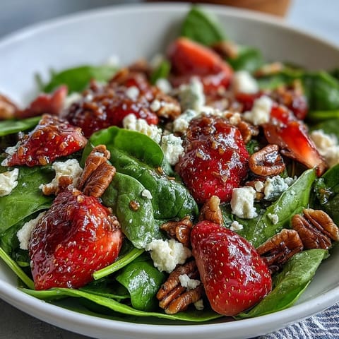 Spring Strawberry Spinach Salad