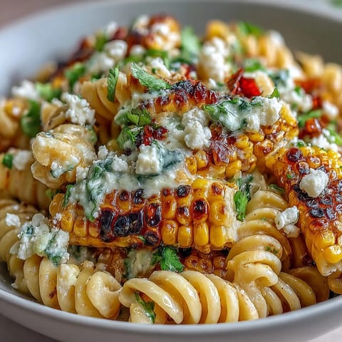Elote Corn Pasta with Cotija