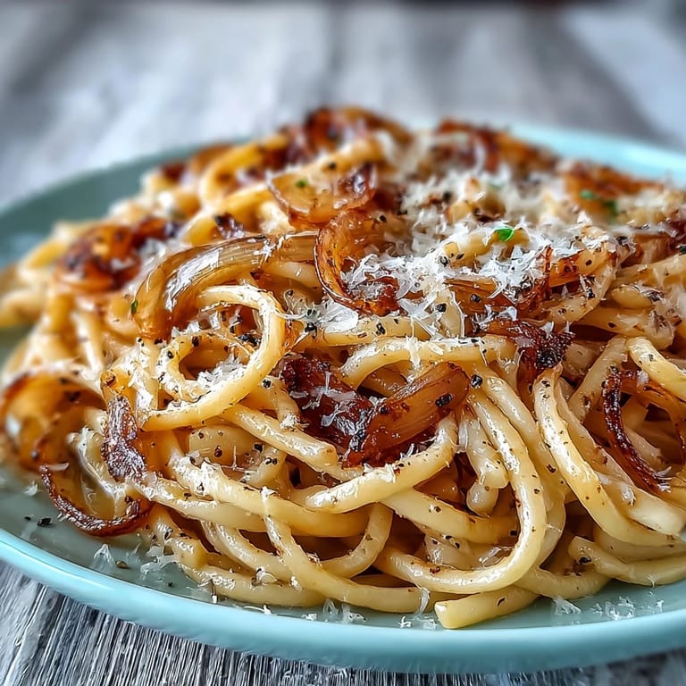 A close-up of Cabbage Pasta With Garlic and Parmesan, highlighting glossy noodles, sautéed cabbage, and grated cheese beside a wine glass. 