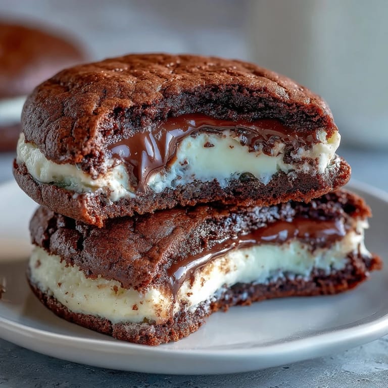 Easy brownie mix cookies stuffed with cream cheese filling, perfect for chocolate lovers and sweet cravings.