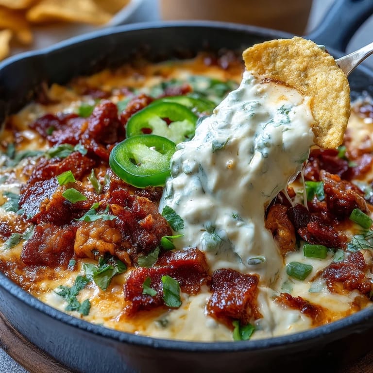 Festive Mexican-American queso dip featuring melted sharp cheddar, Monterey Jack, smoky chorizo, and vibrant cilantro—perfect for parties and celebrations.