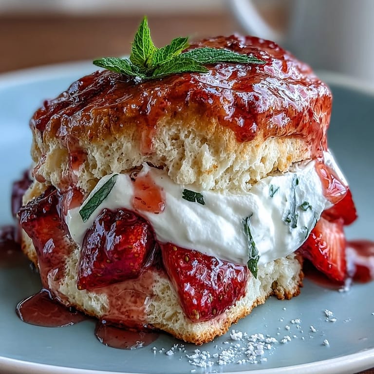 Golden, tender Strawberry Basil Shortcake Biscuits ready for a summer picnic.
