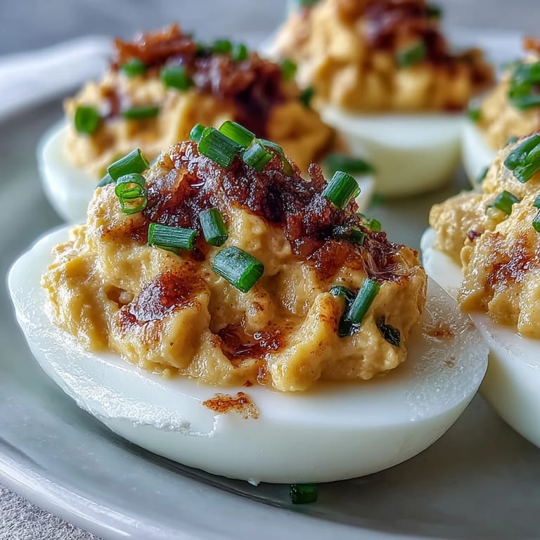 Tangy sweet pickle relish deviled eggs, a delicious creamy appetizer perfect for a summer picnic spread.